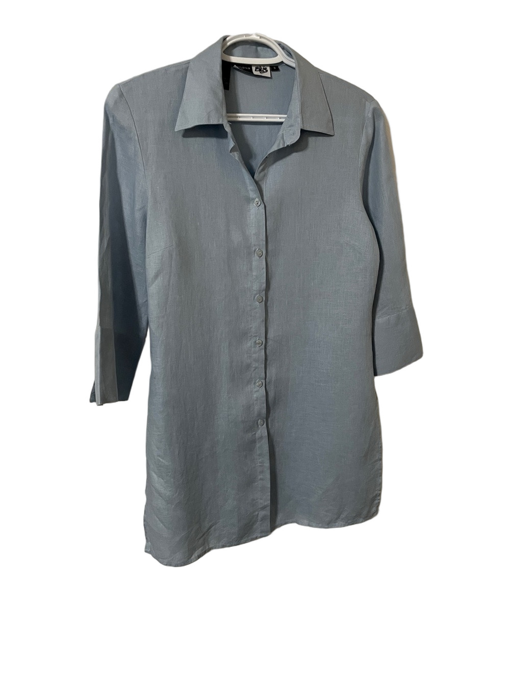 Options by Blu’s Light Blue Linen Button-Front Tunic Size Small